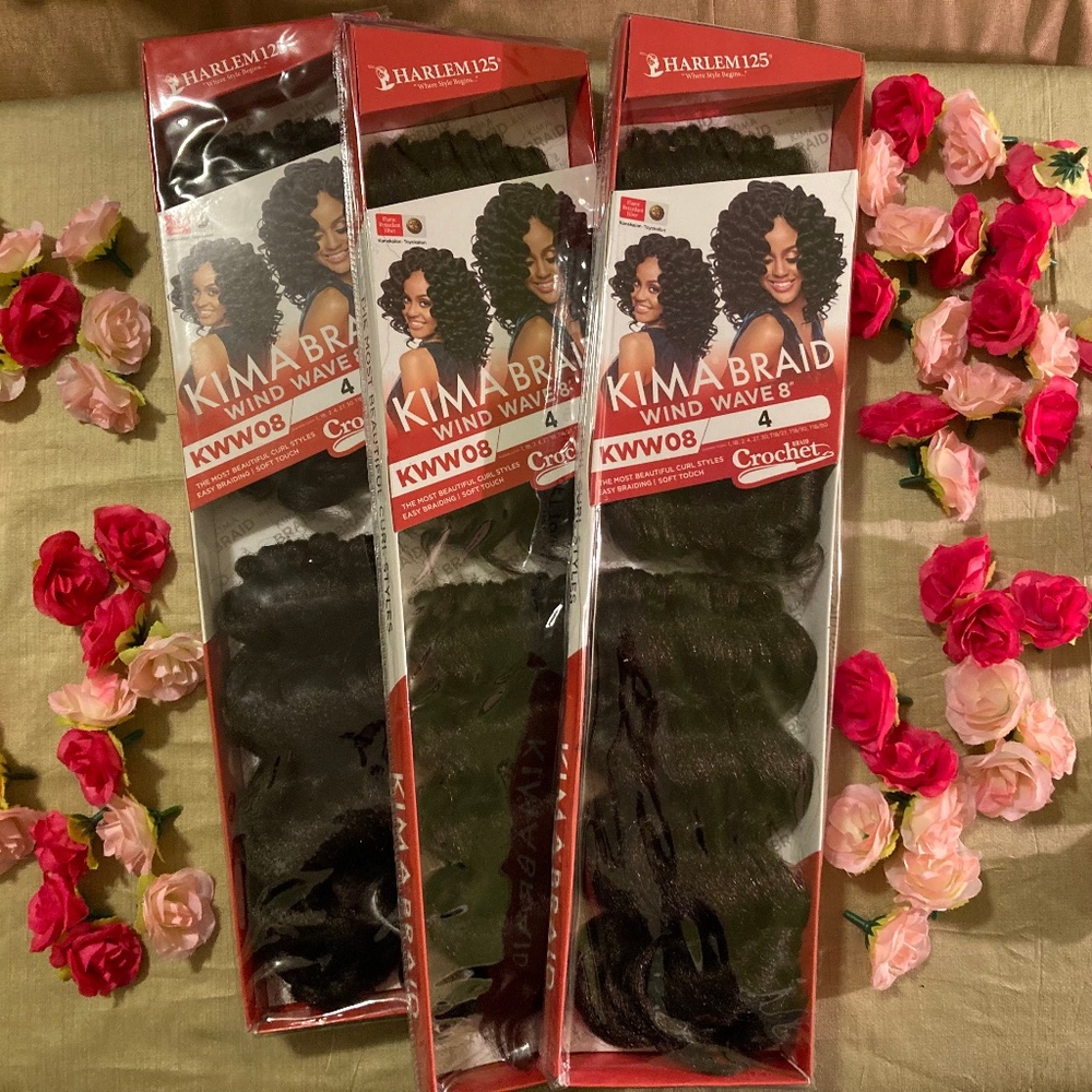 LAST ONE! - Harlem 125 Kima Braid Wind Wave 08" (KWW08) Color 4 Dark Brown